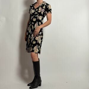Vintage 90s Express Floral Mini Dress - Size 3/4